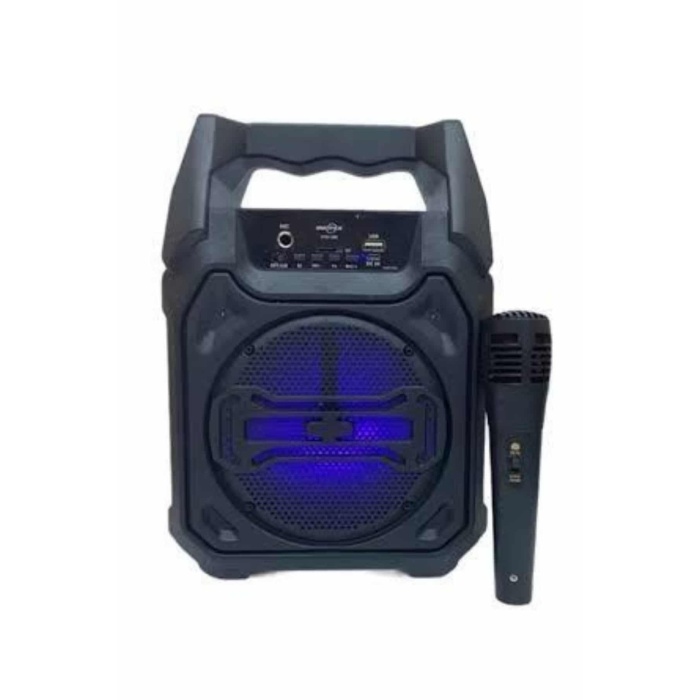 Bluetooth Hoparlör Led Işıklı Taşınabilir Kablosuz Speaker Uzun Pil Ömrü -