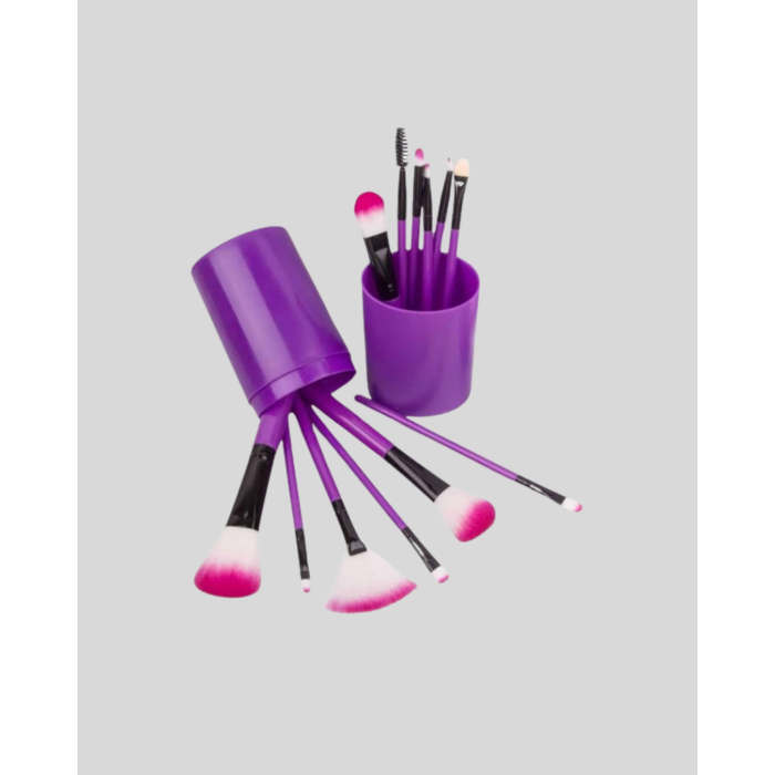 Ultra Yumuşak 12’li Makyaj Fırça Seti – Dökülme Yapmaz, Dalin Şampuan ile Temizlenebilir -