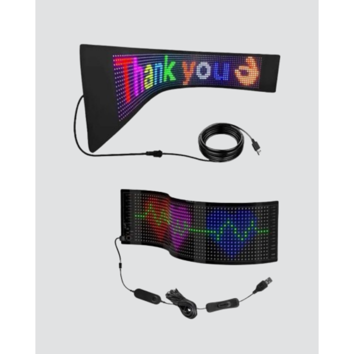 5V USB Akıllı Piksel LED Panel – Mobil Uygulama Kontrollü, Renkli Işık Efektli -
