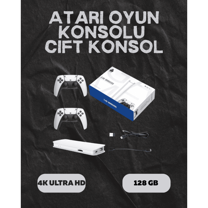 M15 Retro Konsol – 20.000 Oyunlu, Çift Gamepadli, 4K HDMI -