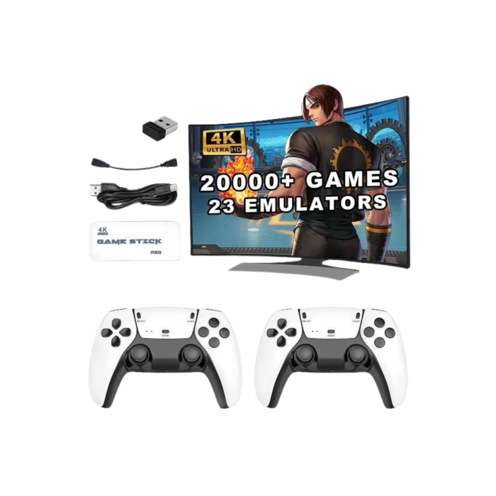 3D 4K HD 2.4G Game Stick 4K Ultra Hd Oyun Konsolu Çift Kollu -