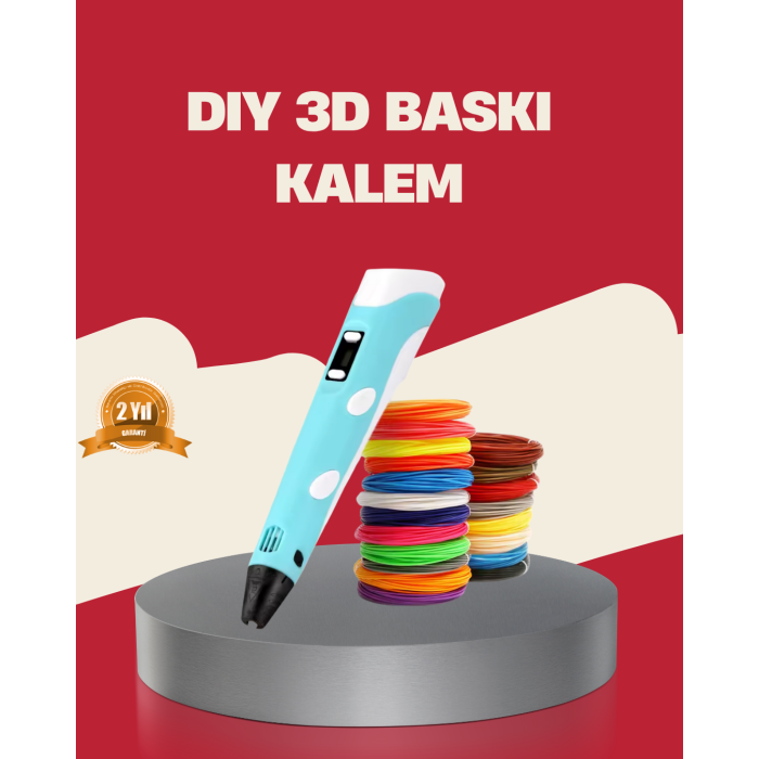 Çocuklar İçin Güvenli 3D Yazıcı Kalem -