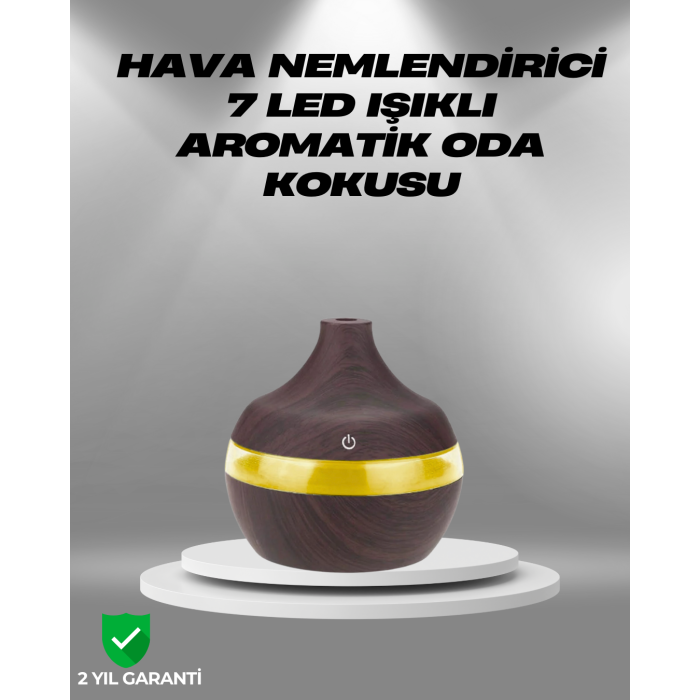 Aromaterapi Uyumlu 300 ml LED Işıklı Oda Kokusu Difüzörü -
