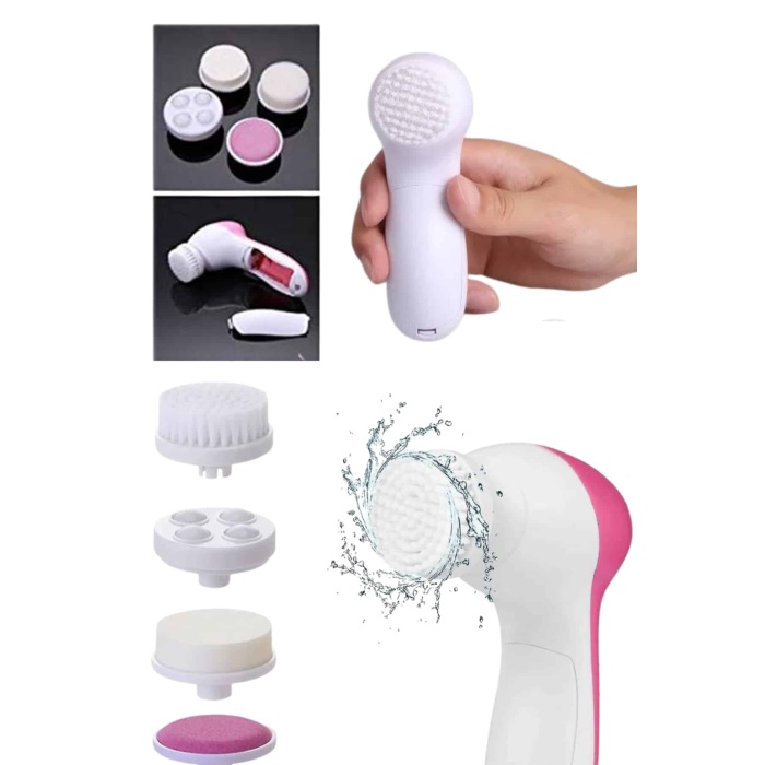 5 Başlıklı Cilt Temizleme Cihazı Ultra Kaliteli Yumuşak Kırşıklık Karşıtı -