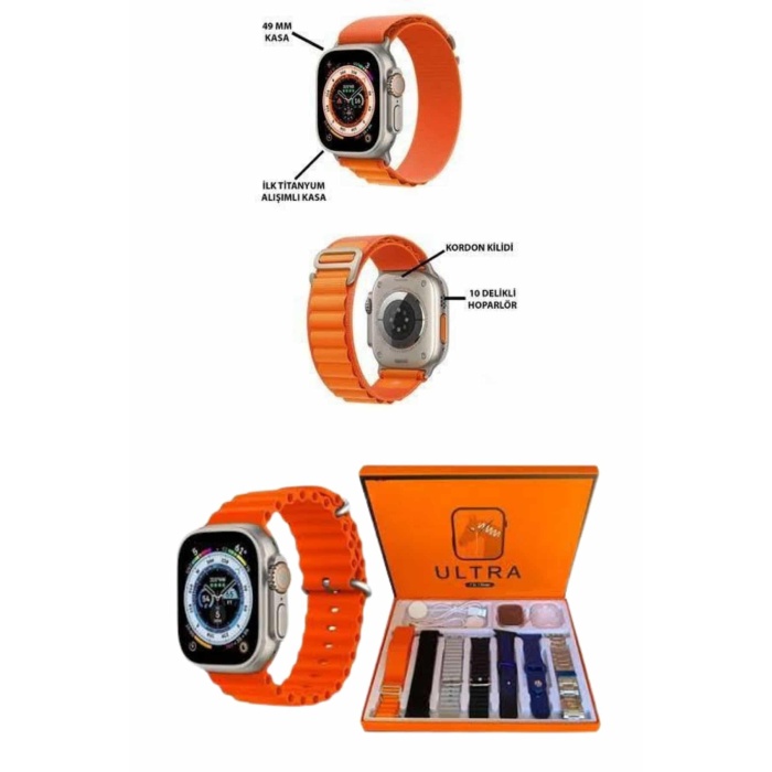 Akıllı Saat Çağrı Cevaplayabilen Unısex 7 Kordonlu Müzik Dinleme -