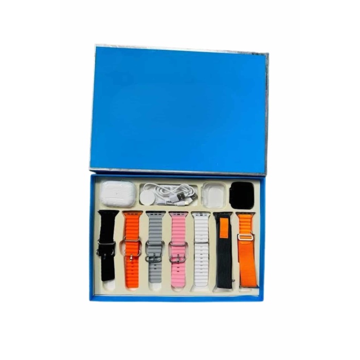 7 Kordonlu Unisex Akıllı Saat Çoklu Kordon Seçeneği Amoled Ekran -