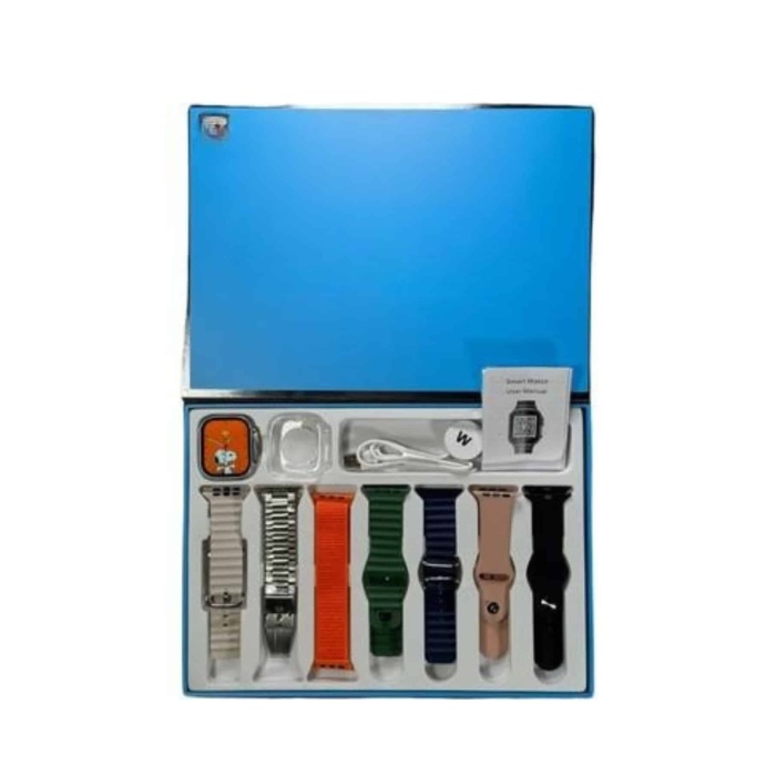 Akıllı Saat 7 Kordon Hediyeli Takvim Alarm Nabız Ölçer Bildirim Görme Sesli Görüşme -