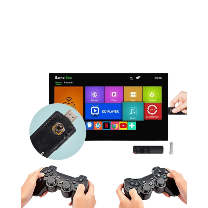 Kablosuz Gamepadli Retro Oyun Konsolu HDMI HD Çıkış Android Destekli -