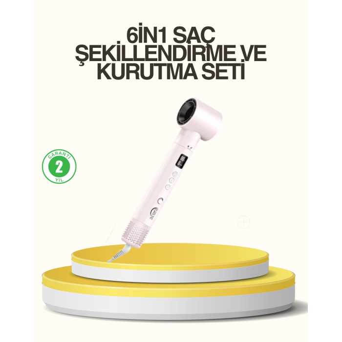 Motorlu LCD Ekranlı Saç Şekillendirme Seti -