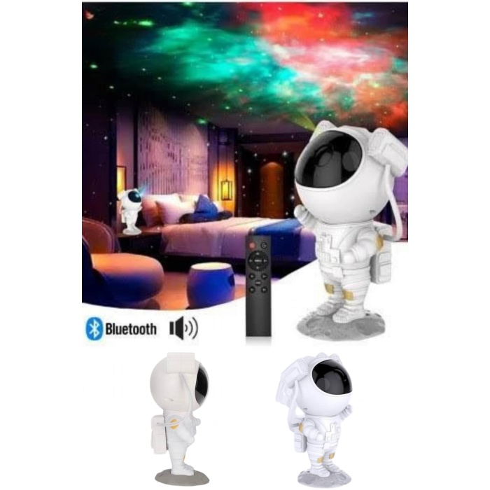 Projeksiyon Astronot Lamba Speaker Sevimli Astronot Bluetooth Hoparlör -