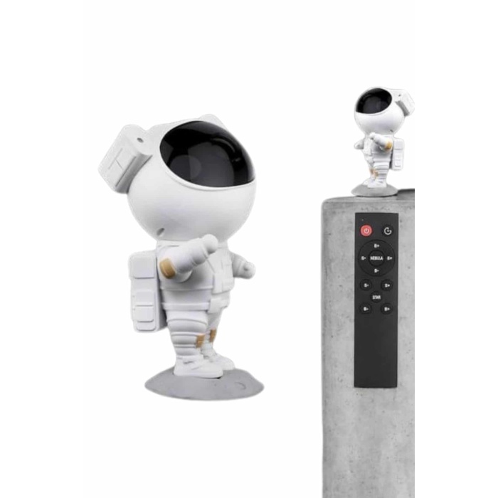 Gece Lambası Astronot Bluetooth Hoparlörlü Galaksi Işık Projektörü -