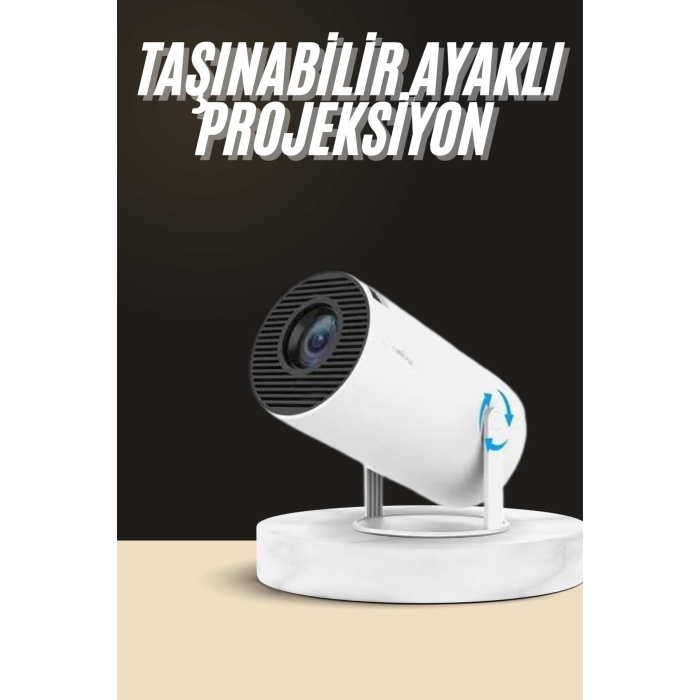 Ayaklı Projeksiyon Taşınabilir Mini Projektör Sinema Projektörü Android -