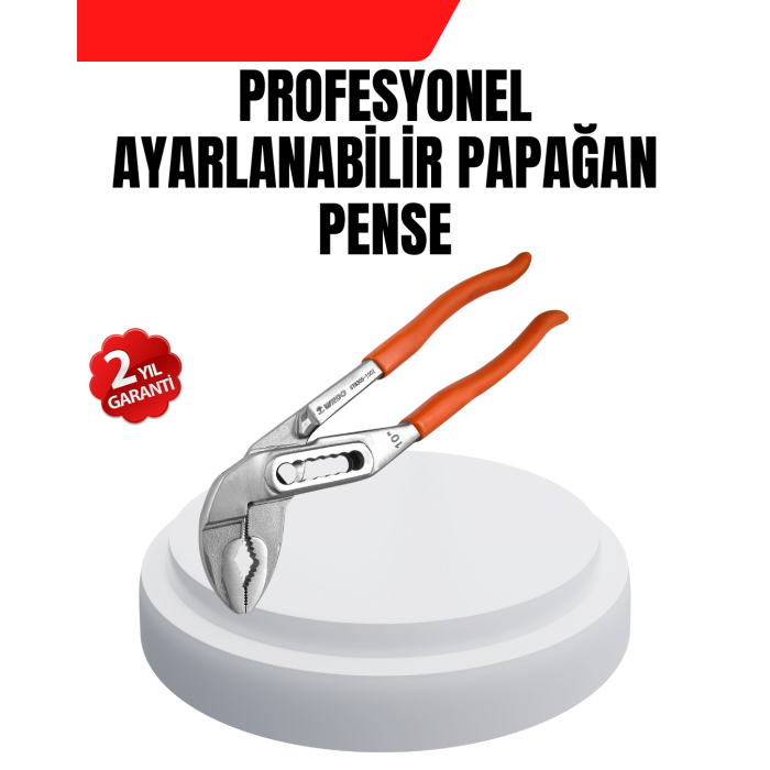 Ayarlanabilir Kurbağacık Pense Boru Anahtarı Çelik Malzeme -