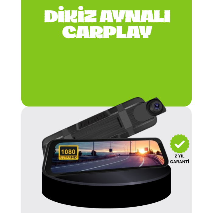Ultra Geniş Açılı Araç Kamerası Dokunmatik Ayna Kayıtlı -