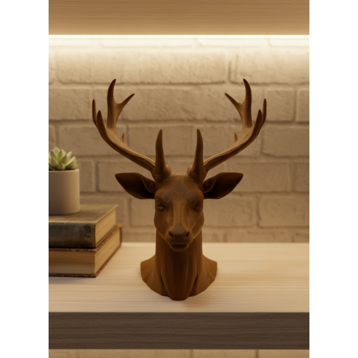 Kahverengi Geyik Biblo 23 cm Dekoratif Şık Tasarım -