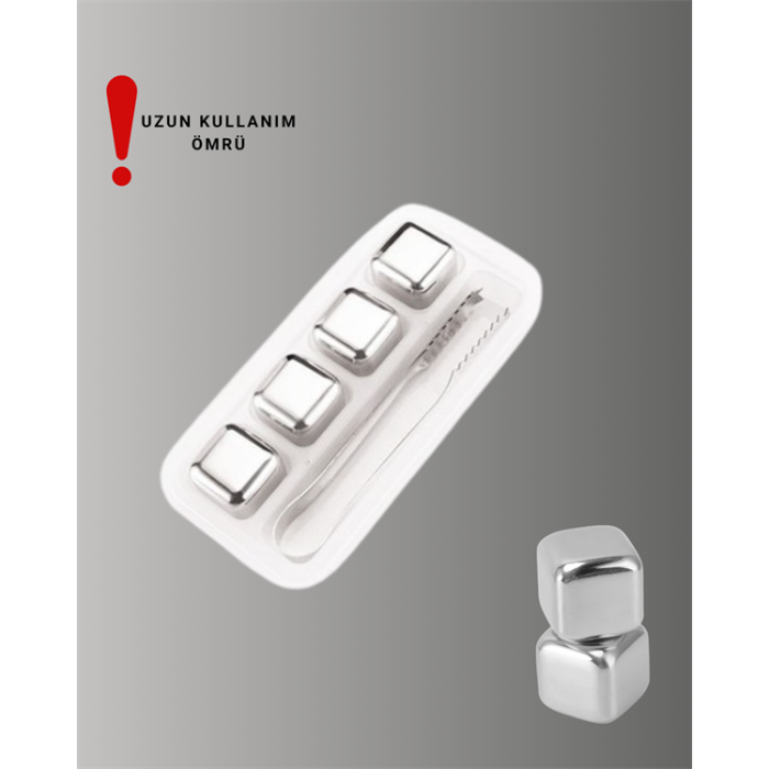 Paslanmaz Metal Buz Küpleri-Çok Amaçlı Kullanıma Uygun -