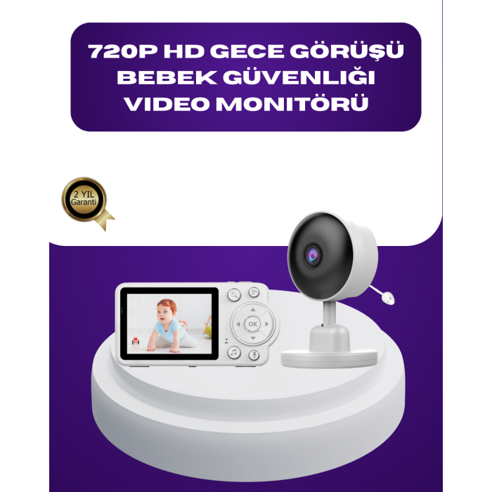 2.8 İnç Ekranlı Bebek Kamerası Gece Görüşlü ve Sesli İletişim -