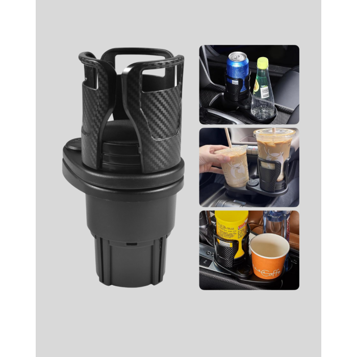 Otomobil Bardak Tutucu İkisi Bir Arada 360° Dönebilen Geniş Kapasiteli -