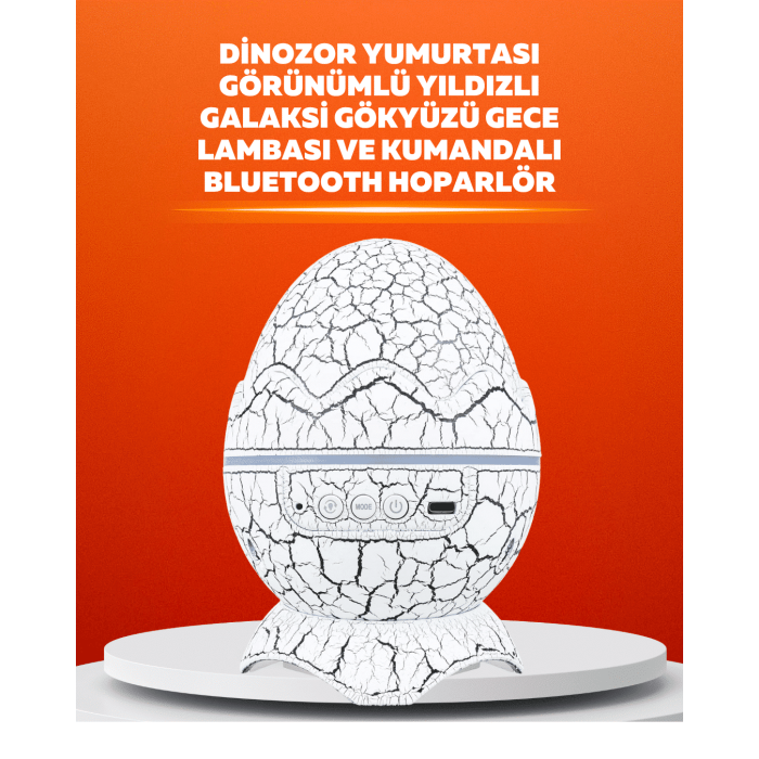 Dinozor Yumurtası Tasarımlı Projektörlü Gece Lambası -