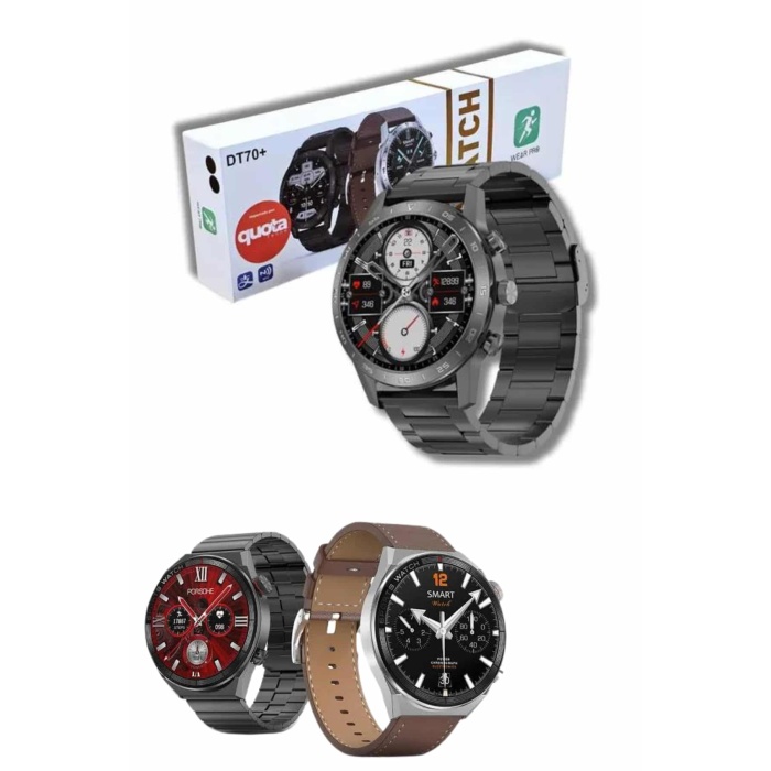 Erkeklere Özel Akıllı Saat Çelik Kordon Bluetooth Bağlantılı İOS ve Android Uyumlu -