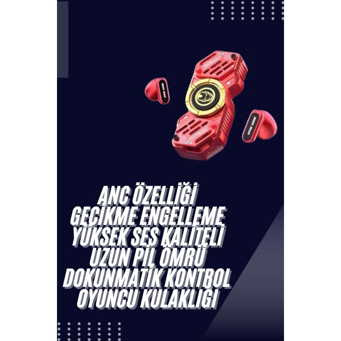 Stres Çarklı Oyuncu Kulaklığı Güçlü Bass Gamer Bluetooth Kulaklık Kablosuz -