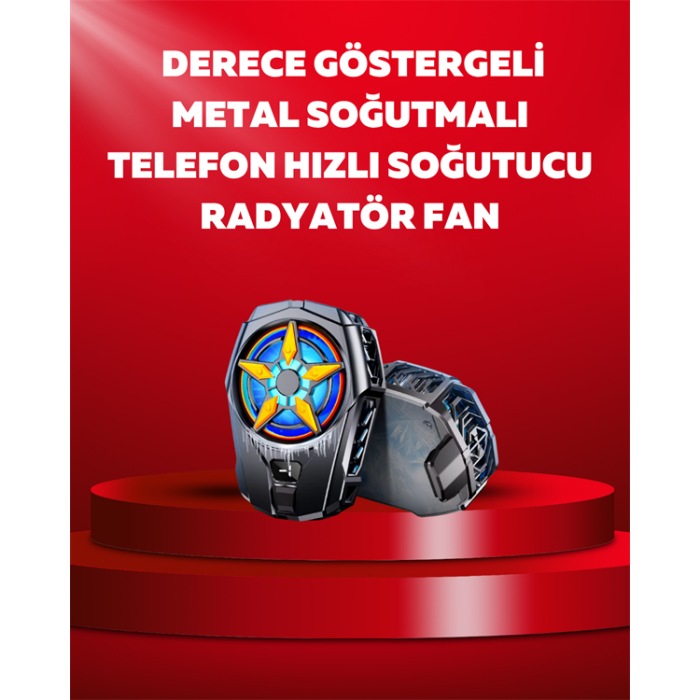 Mobil Cihaz Soğutma Radyatörü – Metal+ABS, Type-C Kablolu -