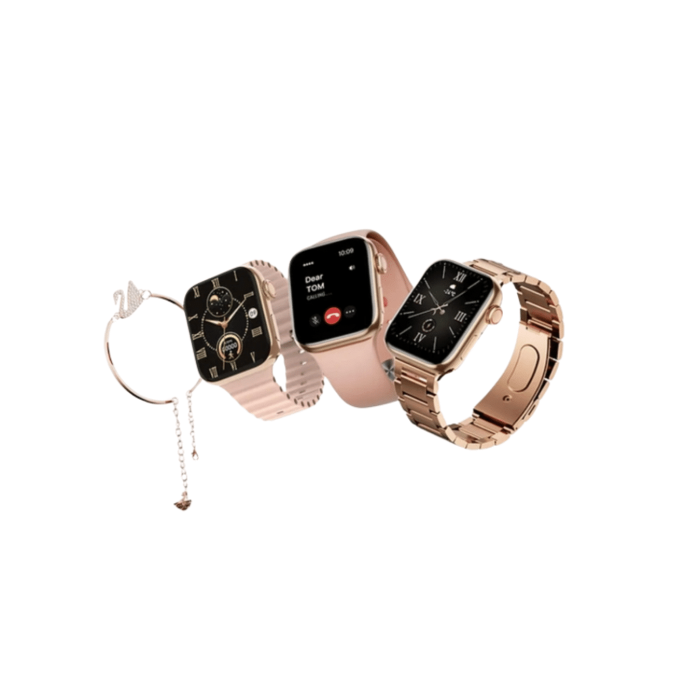 Su Geçirmez Akıllı Saat – 300 mAh Batarya, Sesli Arama, Uyku & Adım Takibi -