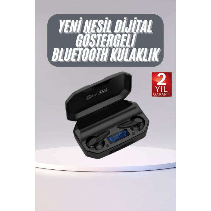 Rgb Işıklı Çift Mikrofonlu Siyah Profesyonel Oyuncu Kulaklığı Kablosuz Kulakiçi -