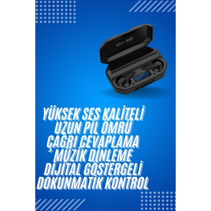 Rgb Işıklı Çift Mikrofonlu Siyah Profesyonel Oyuncu Kulaklığı Kablosuz Kulakiçi -