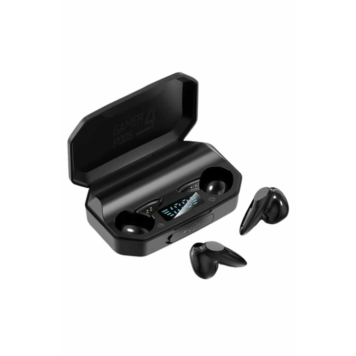 Rgb Işıklı Çift Mikrofonlu Siyah Profesyonel Oyuncu Kulaklığı Kablosuz Kulakiçi -