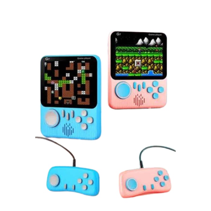 Çift Konsol 666 Adet Retro Oyun El Atarisi Taşınabilir 3.5 İnç Ekran -
