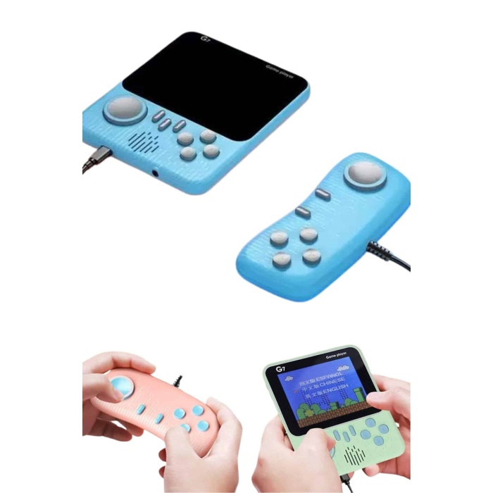 Çift Konsol 666 Adet Retro Oyun El Atarisi Taşınabilir 3.5 İnç Ekran -