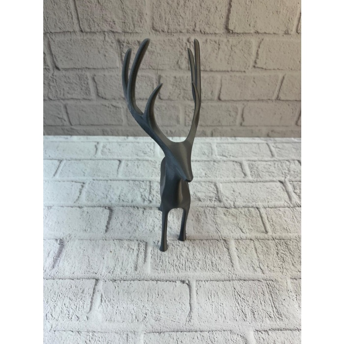 Gri Geyik Biblo Minimal Tasarım Şık Ev Aksesuarı -