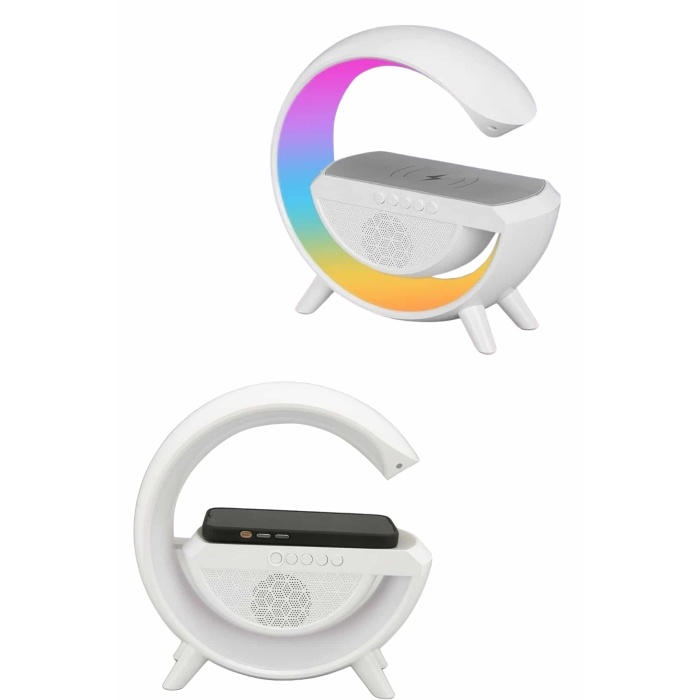 Yeni Nesil Bluetooth Hoparlör Speaker 5.0 Taşınabilir G Şeklinde Powerbankli -