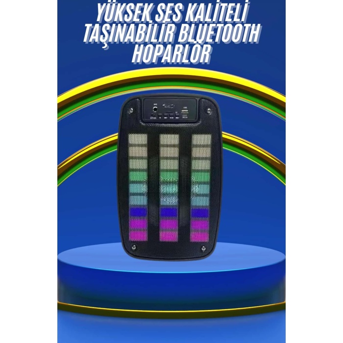 Kablosuz Hoparlör İOS ve Android Uyumlu Şarjlı SD Kart Girişli Bluetooth Hoparlör -
