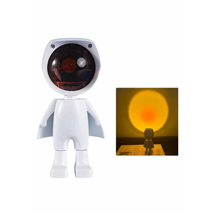 Projeksiyon Güneş Lambası Astronot Gün Batımı Projektör LED Işıklı -