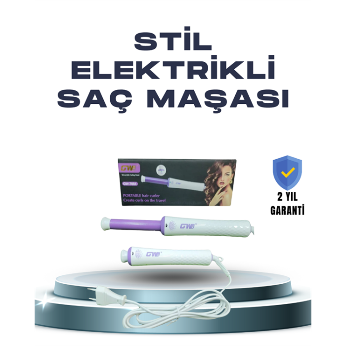 GW 32mm Döner Başlıklı Saç Kıvırma Makinesi – Her An Her Yerde Profesyonel Şekillendirme -