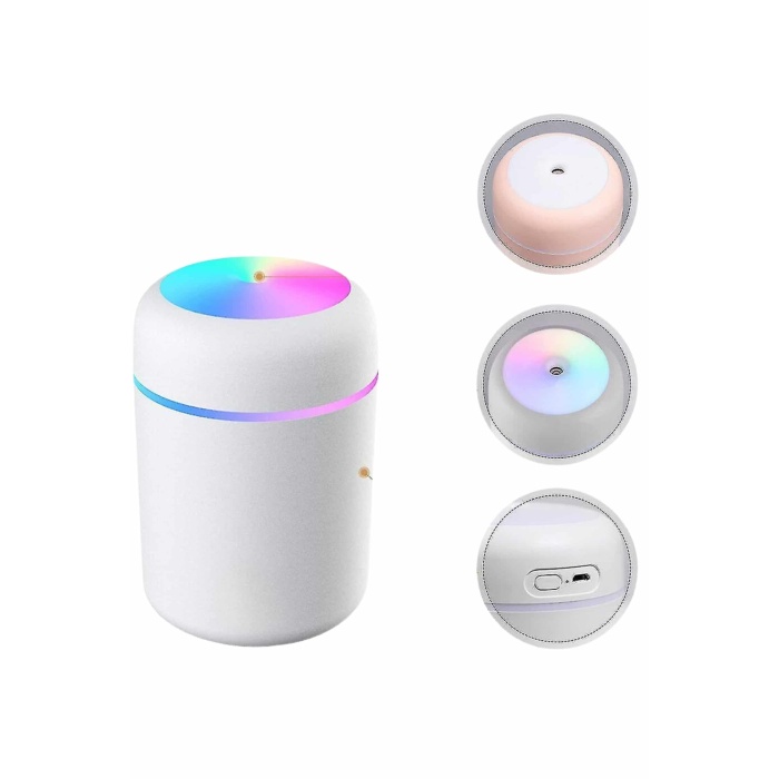 Humidifier LED Işıklı Mini Ortam Oda Kokusu Aromaterapi Buhardanlık -