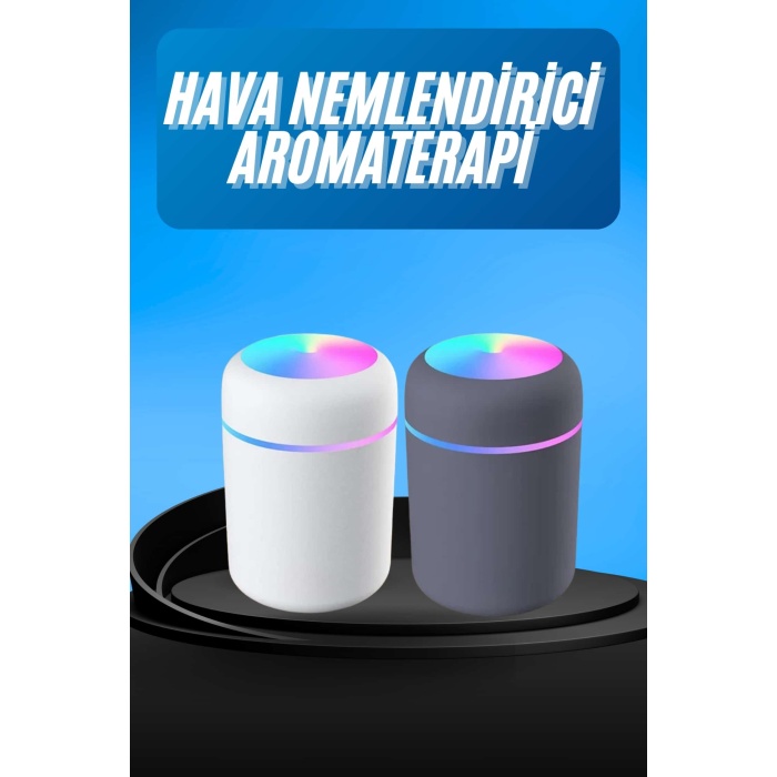 Humidifier LED Işıklı Mini Ortam Oda Kokusu Aromaterapi Buhardanlık -