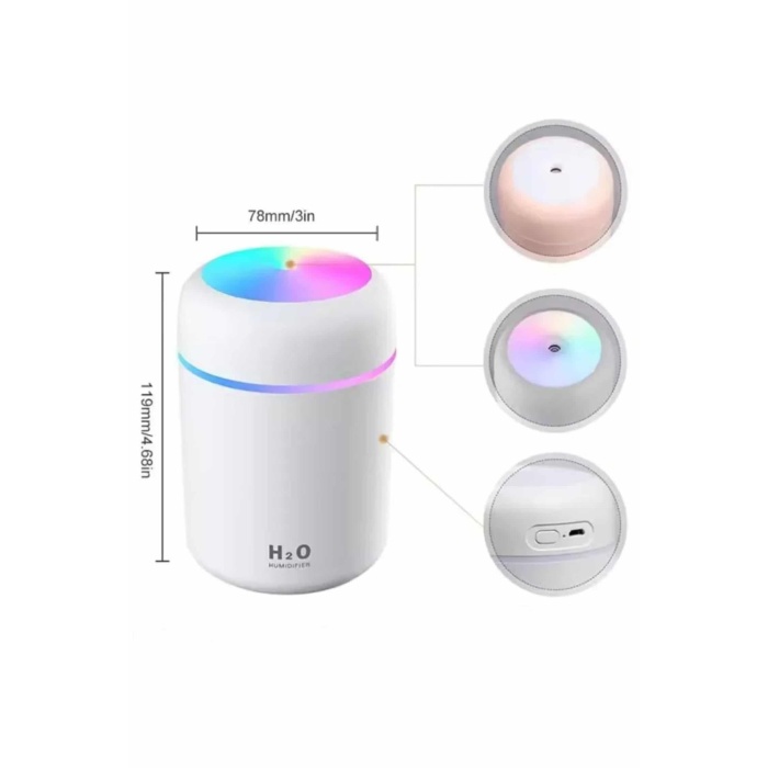 Hava Nemlendirici Buhar Makinesi Led Işıklı USB Dekoratif Nemlendirici -