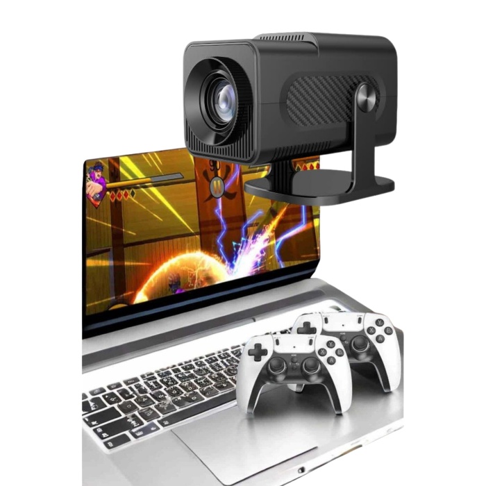Çift Kollu Game Box Projeksiyon Cihazı Kumandalı Android Tv Dahili Hoparlör -