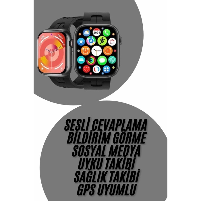 Yeni Nesil Akıllı Saat Çağrı Cevaplama Müzik Dinleme Plastik Kordon Mesaj Bildirimleri -