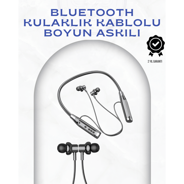 Boyun Askılı Kablosuz Kulaklık – 120 Saat Kesintisiz Müzik Keyfi -