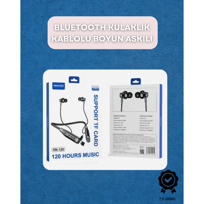 Bluetooth 5.0 Kablosuz Kulaklık – Uzun Pil Ömrü ve Ergonomik Tasarım -