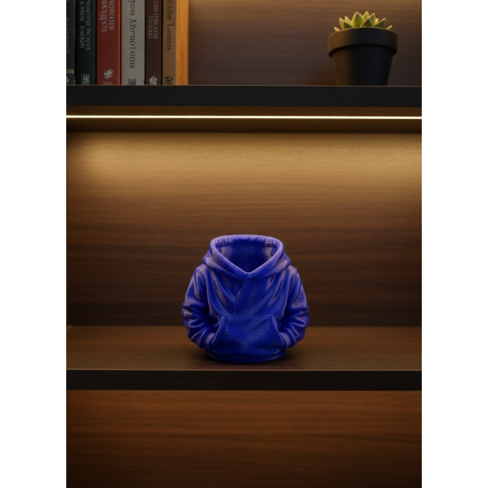 Dekoratif Lacivert Hoodie Kalemlik 10x10 cm -