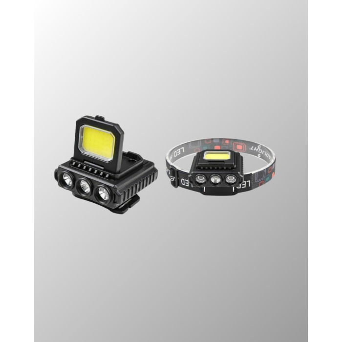 800 Lumen Çok Fonksiyonlu LED Kafa Lambası Type C Şarjlı -