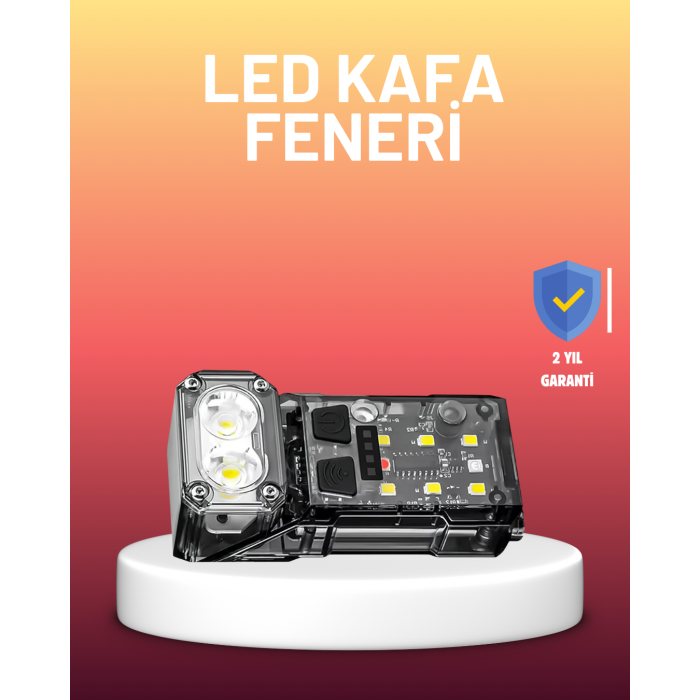 3 Fonksiyonlu LED Far El Feneri Çalışma Lambası Uzun Pil Ömürlü -