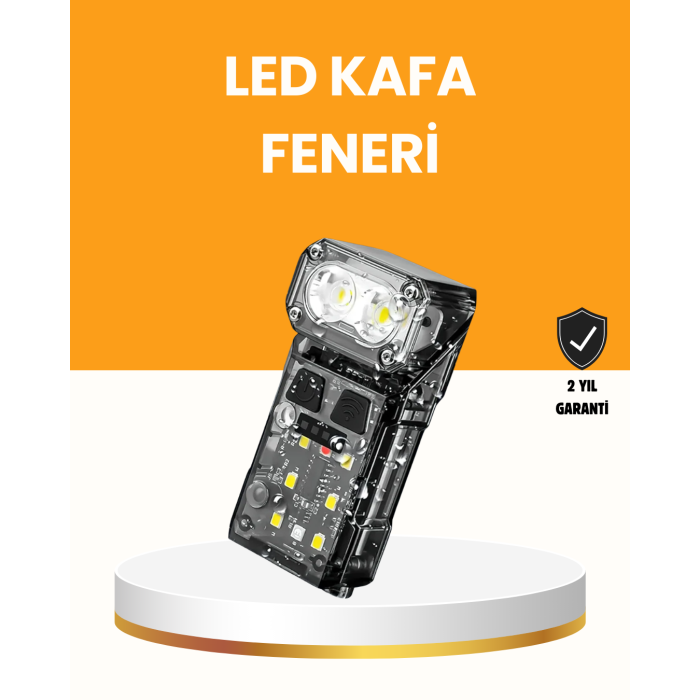 Kamp ve Outdoor İçin LED Far 10 Saat Pil Sensörlü Manyetik -