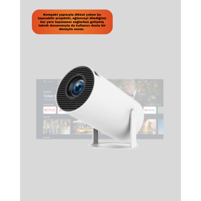 2.4G Kablosuz Destekli Oyun ve Film Projeksiyonu Ev Kullanımı İçin -