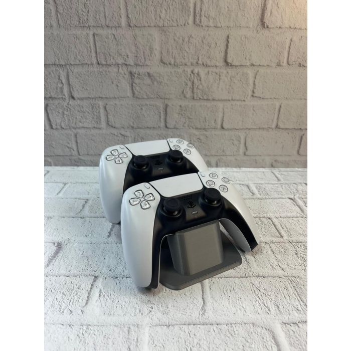 Antrasit İkili Gamepad Tutucu 7x18 cm Masa ve Raf Düzeni -